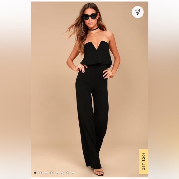 Lulus Black Strapless Jumpsuit - Picture 6 of 8
